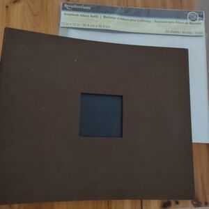 American Crafts Brown Scrapbook Album + Recollection Refills